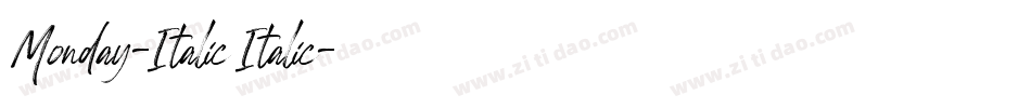 Monday-Italic Italic字体转换